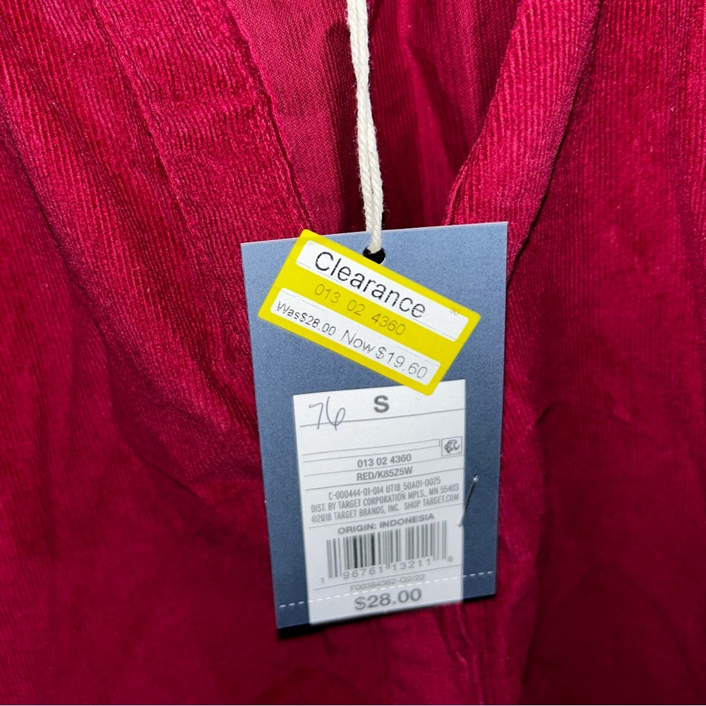 NWT Universal Threads Long Sleeve Corduroy Top - Picture 5 of 6
